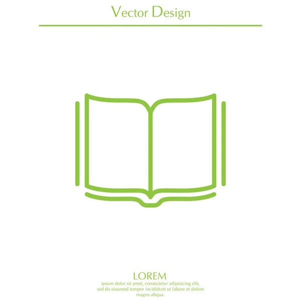 Diseño del icono del libro — Vector de stock