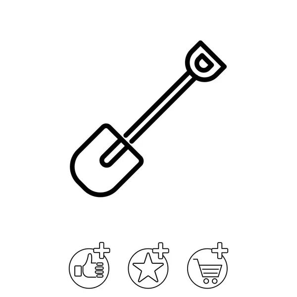 Simple shovel icon — Stock Vector
