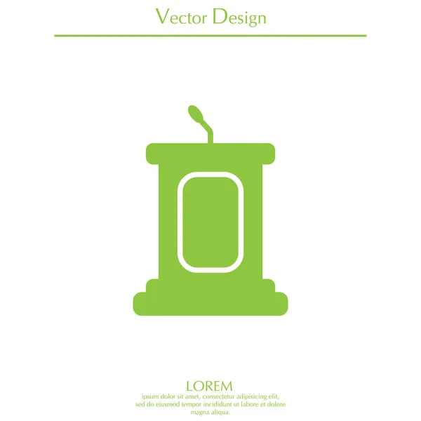 Icono de podio simple — Vector de stock