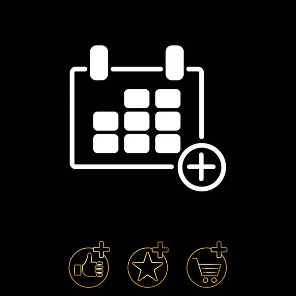 Icono de línea de calendario — Vector de stock