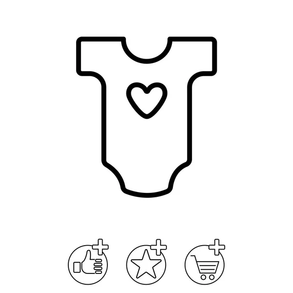 Baby kläder ikonen — Stock vektor
