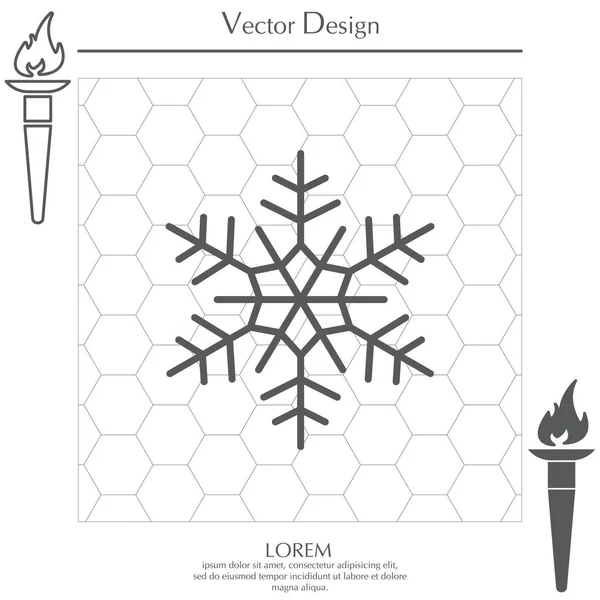 Design des Schneeflockensymbols — Stockvektor