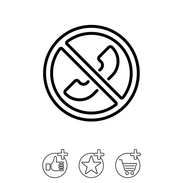 Llamadas icono prohibido — Vector de stock