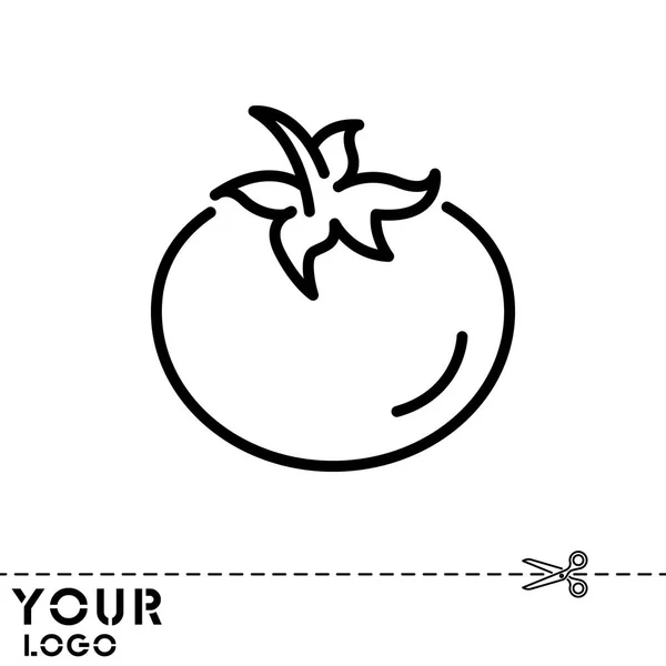 Conception de l'icône de tomate — Image vectorielle