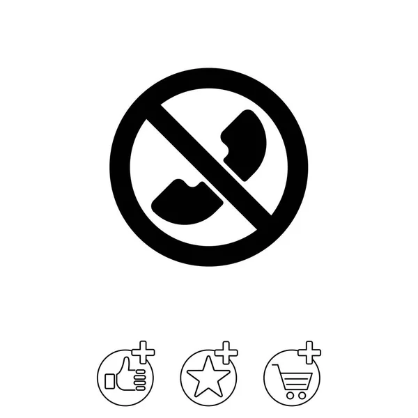 Icona chiamata proibita — Vettoriale Stock