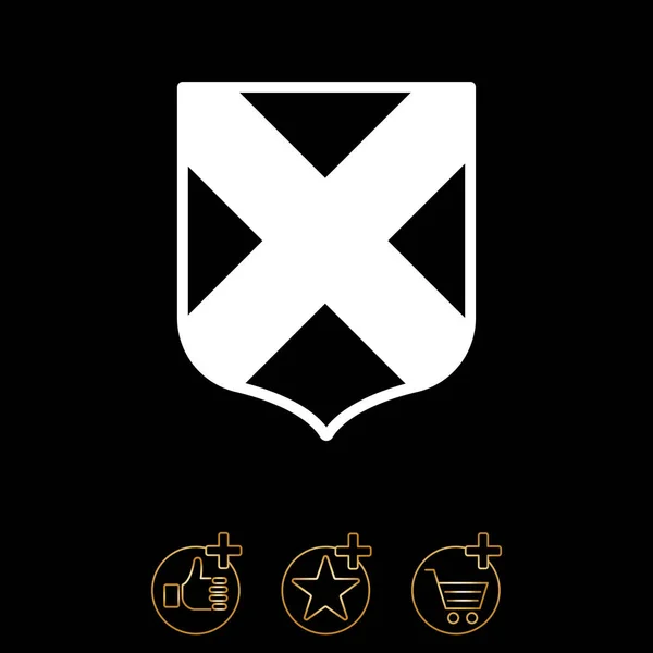 Diseño del icono Escudo — Vector de stock