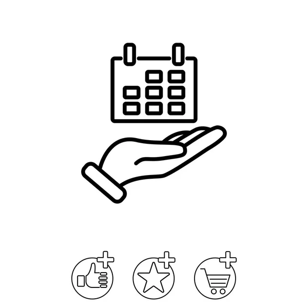 Agenda in de hand pictogram — Stockvector