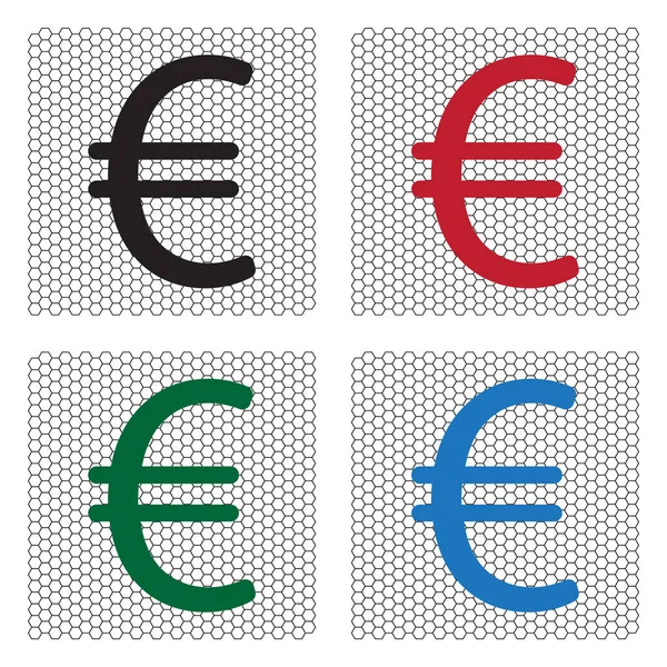 Euro signo icono — Vector de stock