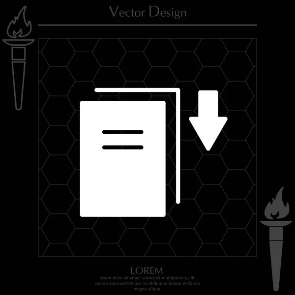 Simple icono de descarga — Vector de stock