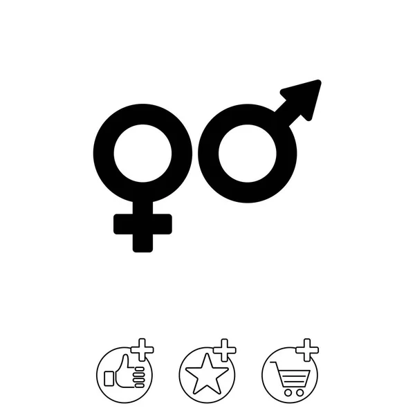 Symbole von Männern und Frauen — Stockvektor