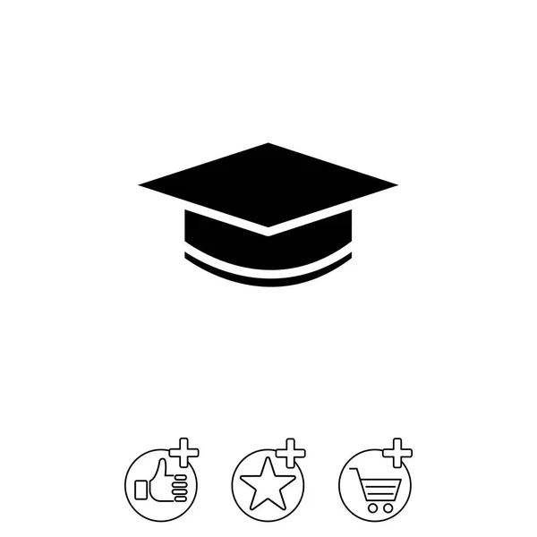 Ikon cap web mahasiswa - Stok Vektor