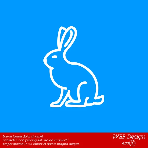 Web Rabbit icono — Vector de stock