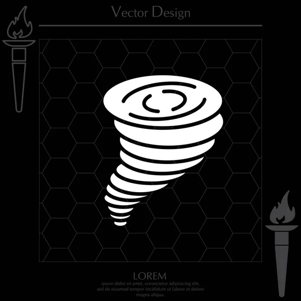 Tornado simple icon — Stock Vector