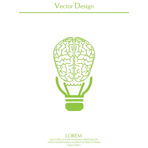 Icône idée cerveau — Image vectorielle