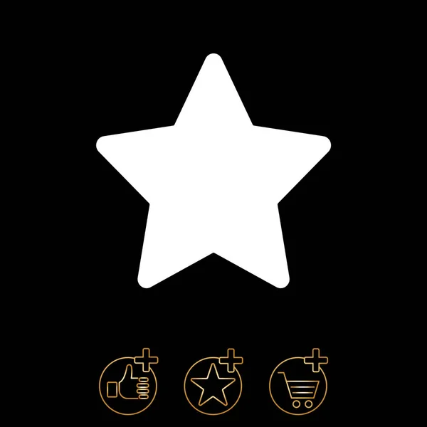 Design der Star-Ikone — Stockvektor