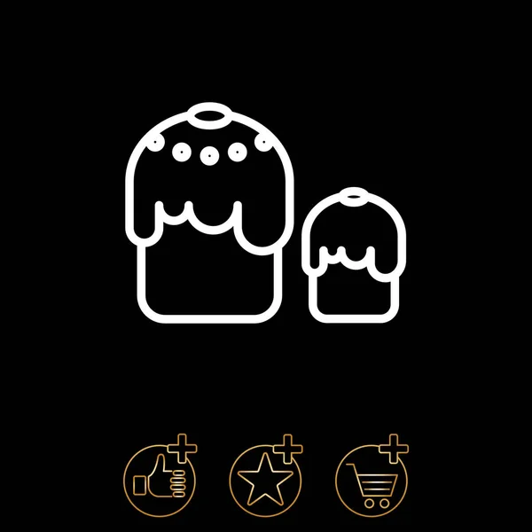 Conception de l'icône Gâteau — Image vectorielle