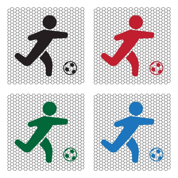 Soccer player icon — Stock Vector