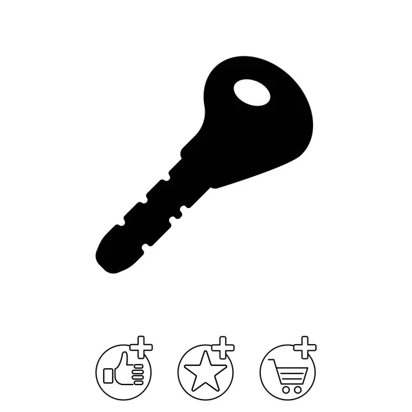 Key flat style icon — Stock Vector