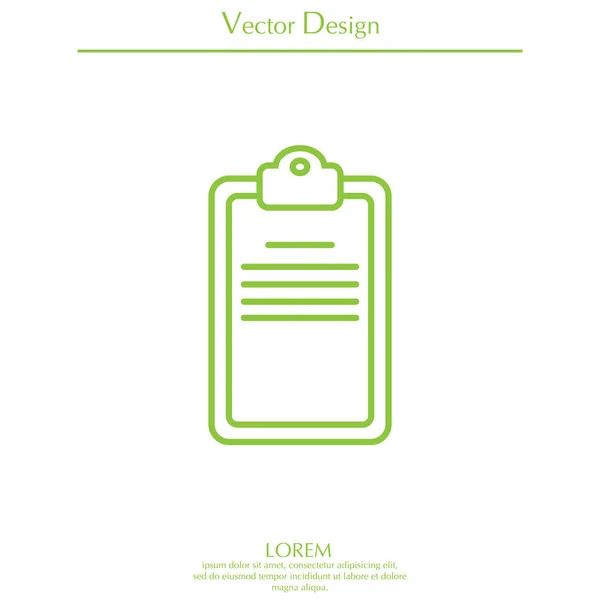 Lista de verificación icono de línea — Vector de stock