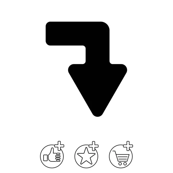 Conception de l'icône flèche — Image vectorielle