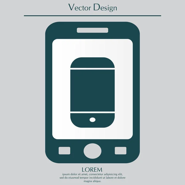 Icono de teléfono inteligente simple — Vector de stock