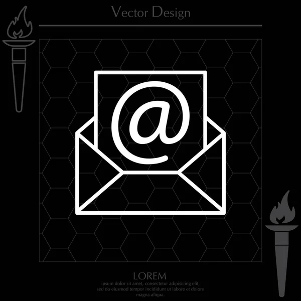 Diseño del icono de sobre — Vector de stock