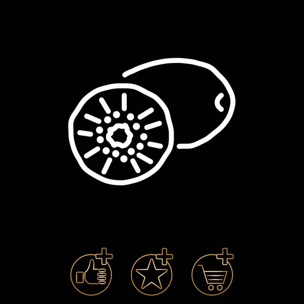 Icône kiwi Web — Image vectorielle