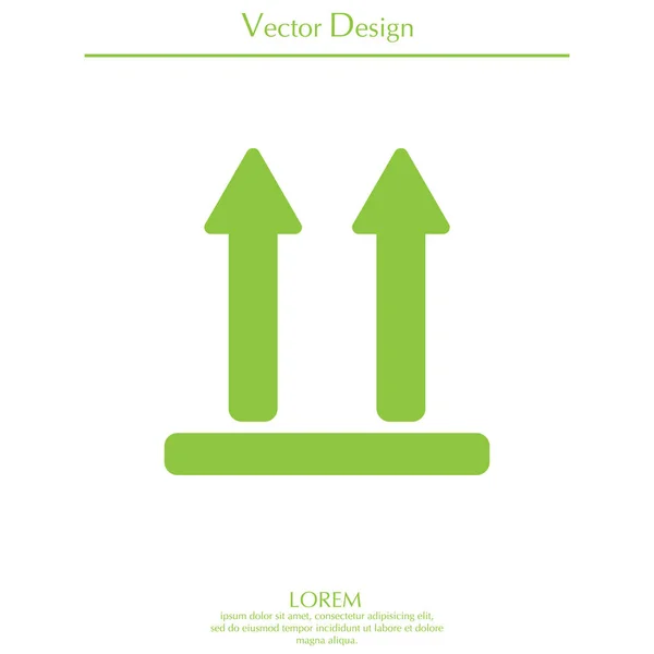 Ícone de Side Up sinal — Vetor de Stock