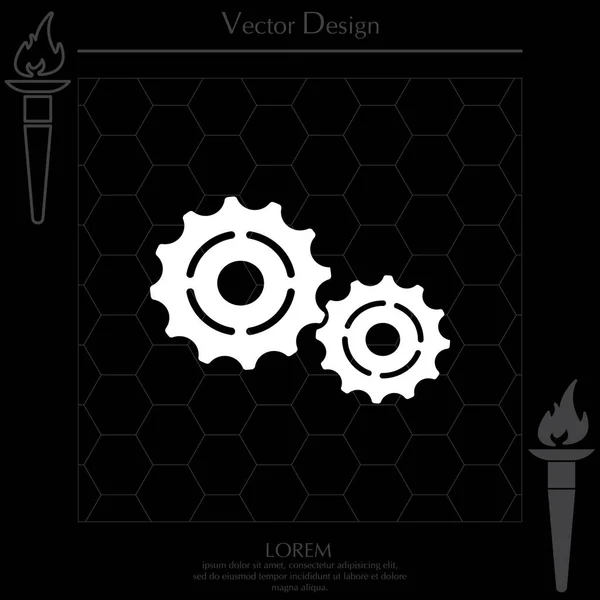 Cog Settings Icon — Stock Vector