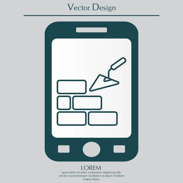 Brickwork and building trowel — Stock Vector