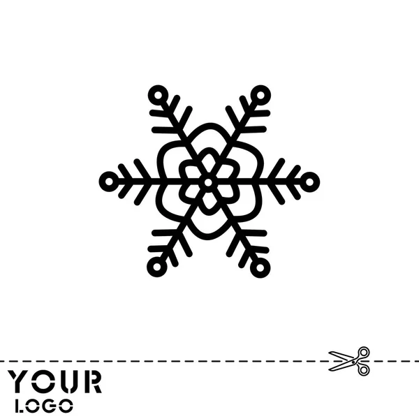 Diseño del icono del copo de nieve — Vector de stock