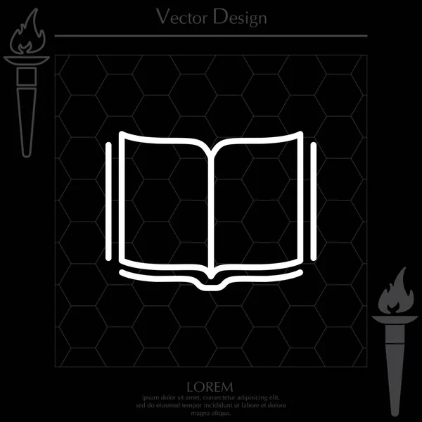 Diseño del icono del libro — Vector de stock
