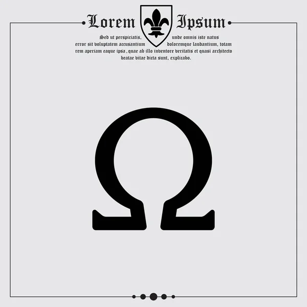 오메가 심볼 아이콘 — 스톡 벡터 © PPVector 125808744