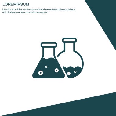 Laboratuvar şişeler satırı simgesi