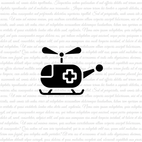 Icono de ambulancia helicóptero — Archivo Imágenes Vectoriales
