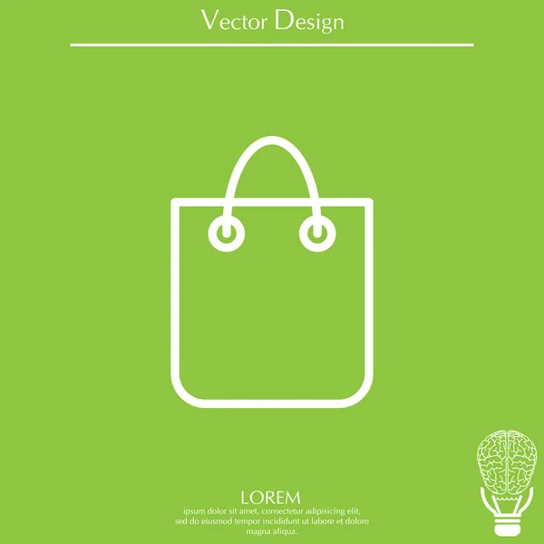 Icono de bolsa de compras — Vector de stock