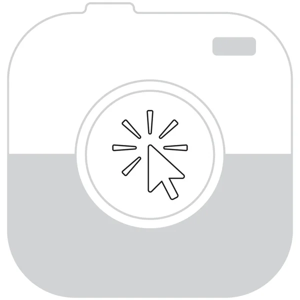 Haga clic en línea icono — Vector de stock