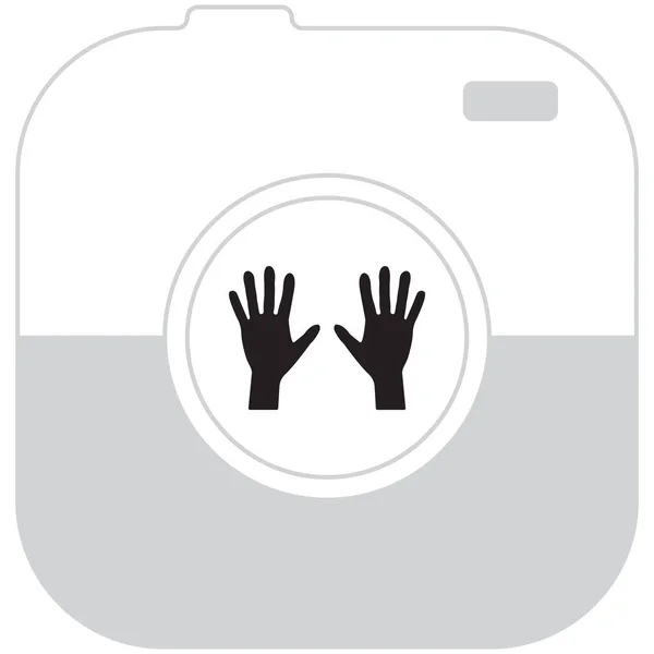 Icône ligne mains — Image vectorielle
