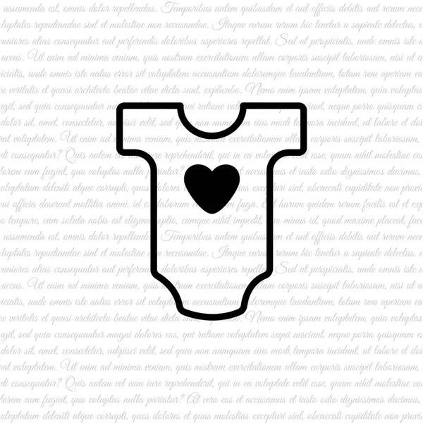 Babykleidung-Ikone — Stockvektor