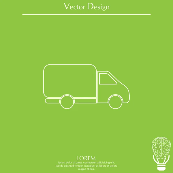 Ligne de camion de livraison icône — Image vectorielle