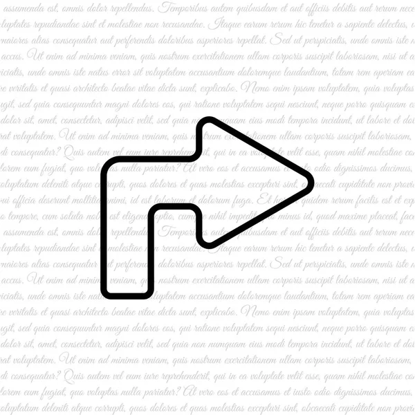 Icône de ligne flèche — Image vectorielle