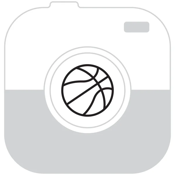 Icône de ligne de basket — Image vectorielle