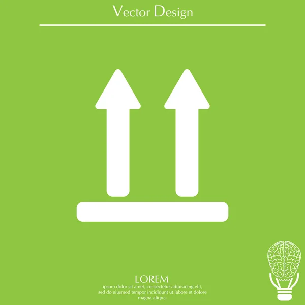 Liniensymbol der Seite nach oben — Stockvektor
