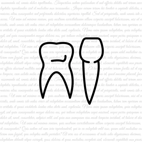 Icono de línea de dientes — Archivo Imágenes Vectoriales