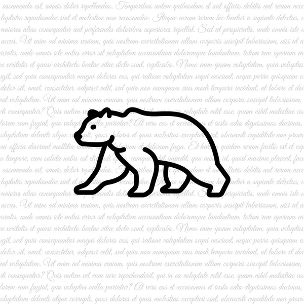 Medve sor ikon — Stock Vector