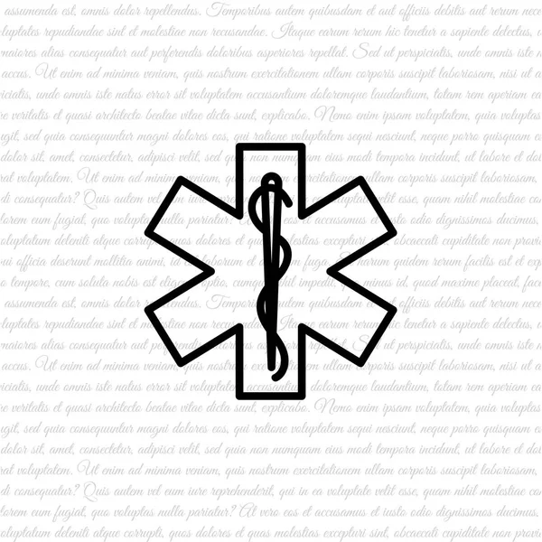 Icono estrella médica — Archivo Imágenes Vectoriales