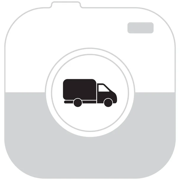 Levering truck lijn pictogram — Stockvector