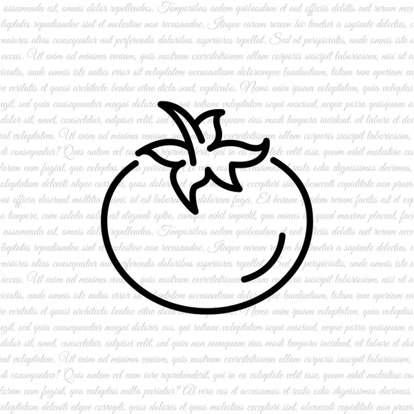 Icono de línea de tomate — Vector de stock