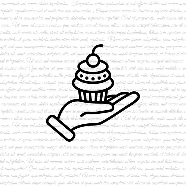 Торт значок — стоковый вектор