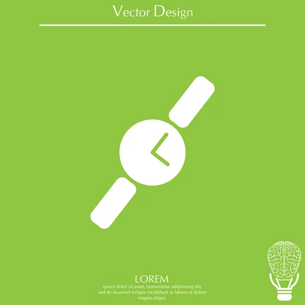 Reloj de pulsera icono web — Vector de stock